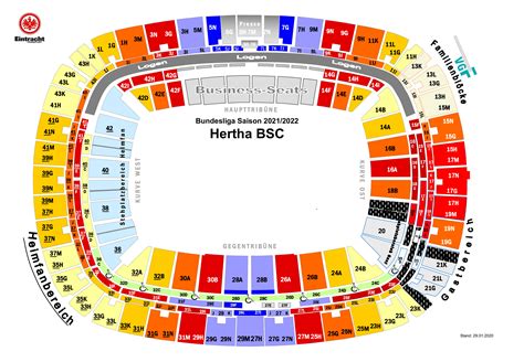 Stadionplan Frankfurt