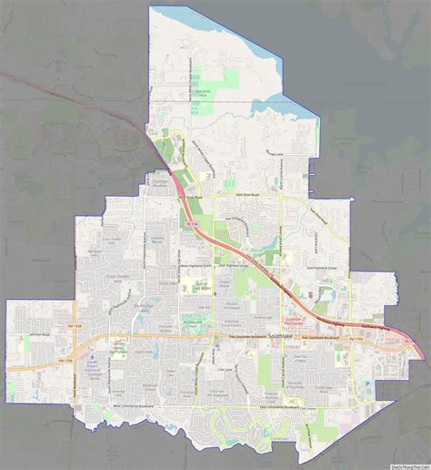 Map of Southlake city