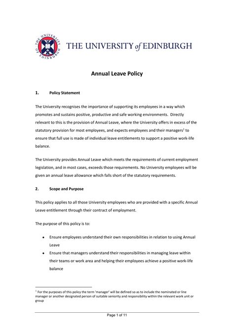 Leave Policy - 19+ Examples, Format, Pdf