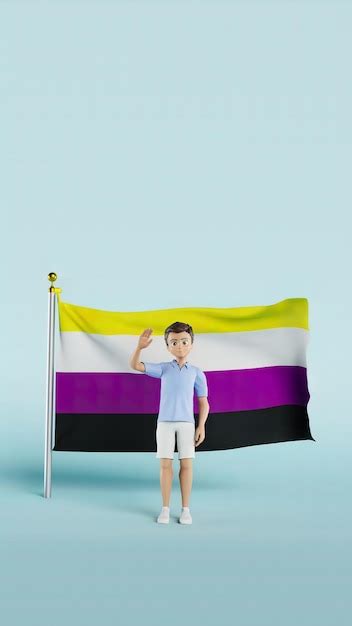 Premium Photo | A video of nonbinary pride flag isolated against white ...