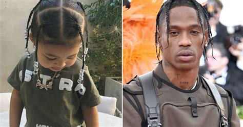 Stormi Webster Rocks Matching Hairstyles With Dad Travis Scott (& It's Too Cute!)