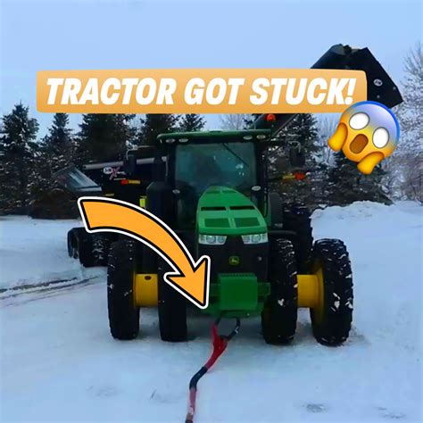 Removing the Tractor That Got Stuck in the Snow | tractor, snow ...