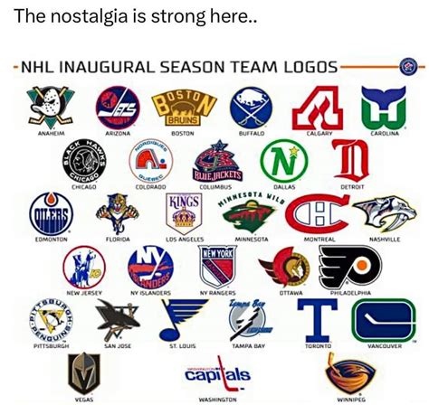 Inaugural logos of all NHL teams. : r/hockey