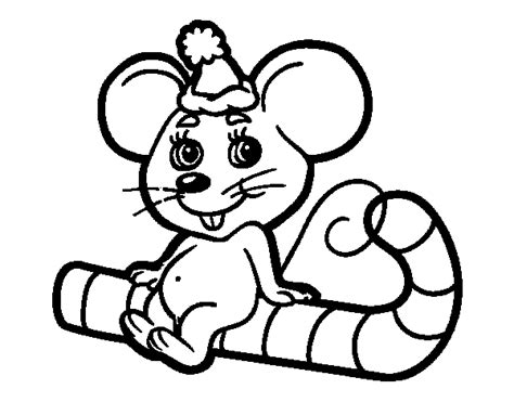 Christmas mouse coloring page - Coloringcrew.com