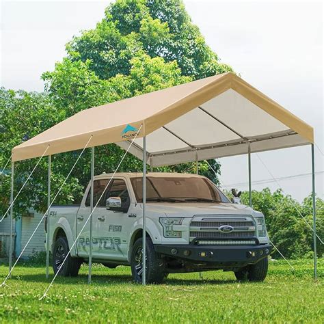 SUNNY New 10'x20' Carport Replacement Canopy Cover For Tent Top Garage Shelter Cover W Ball ...