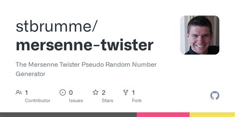 GitHub - stbrumme/mersenne-twister: The Mersenne Twister Pseudo Random Number Generator