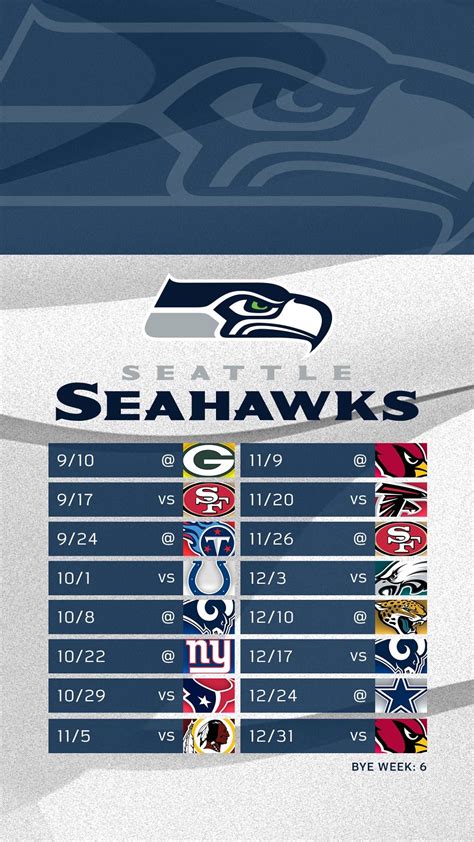 2017 schedule | Seattle seahawks, Seahawks, Seattle