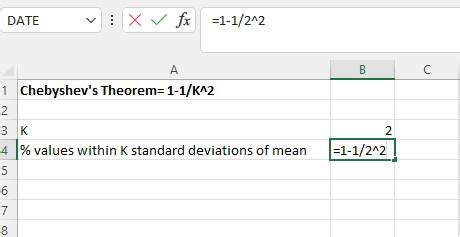 How to Apply Chebyshev’s Theorem in Excel? - GeeksforGeeks