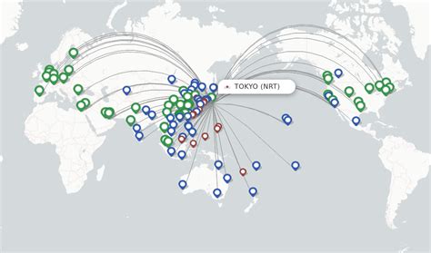 Direct (non-stop) flights from Tokyo, Narita (NRT) - FlightsFrom.com