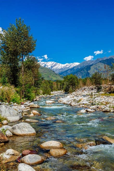 Beas River in Kullu Valley, Himachal Pradesh, India Stock Photo - Image ...