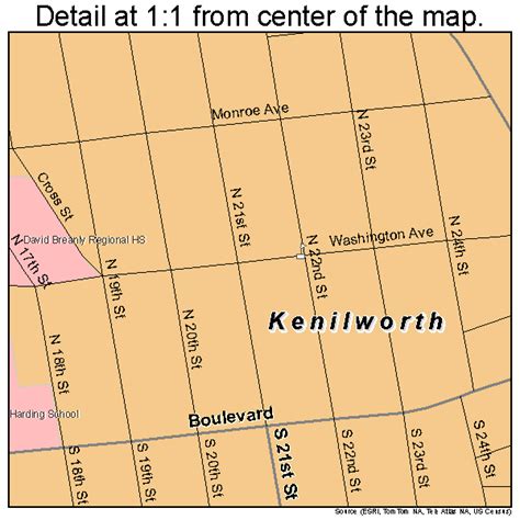 Kenilworth New Jersey Street Map 3436690