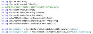 How To: Use Azure Table Storage as an OAuth Identity Store with Web API 2 – Azure From The Trenches