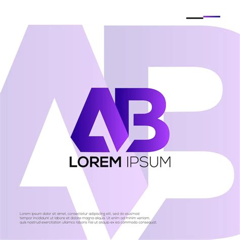 Premium Vector | Modern initials ab logo design ideas