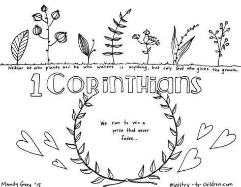 "1 Corinthians" Bible Book Coloring Page - Ministry-To-Children