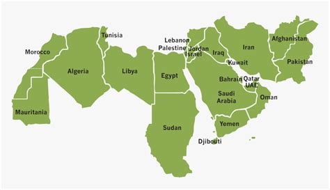 Mena Map - Map Of The Mena, HD Png Download - kindpng