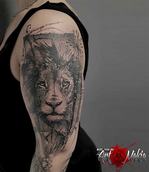 Abstract Lion Tattoo by ArtMakia on DeviantArt