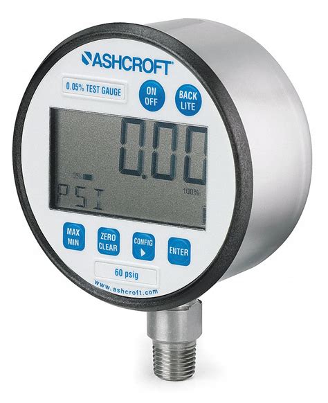 ASHCROFT, Calibrator Pressure Gauge, 0 to 1,000 psi, Digital Test Pressure Gauge - 2AFY8 ...