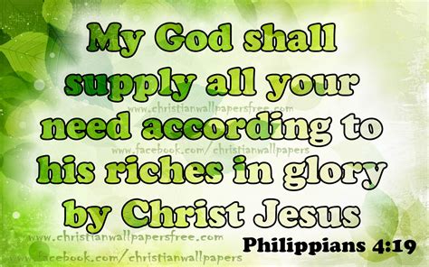 Philippians 4 : 19 - Desktop Bible Verse