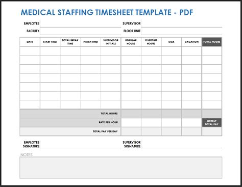 Printable PDF Timesheets For Employees Time Sheet, 58% OFF