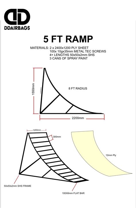 DIY BMX Ramp Plans and Specifications — DD AirBags - AirBags for All ...