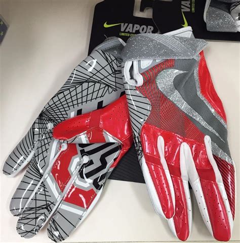 NEW $75 NIKE VAPOR JET 4 OHIO STATE GLOVES COLLEGE FOOTBALL RECEIVER GRIP M L | #1821101672