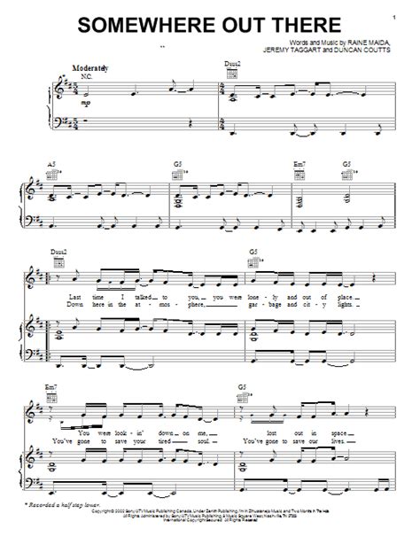 Somewhere Out There | Sheet Music Direct