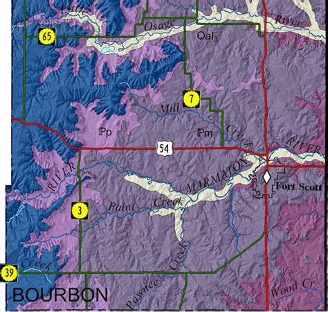 KGS--Geologic Map--Bourbon