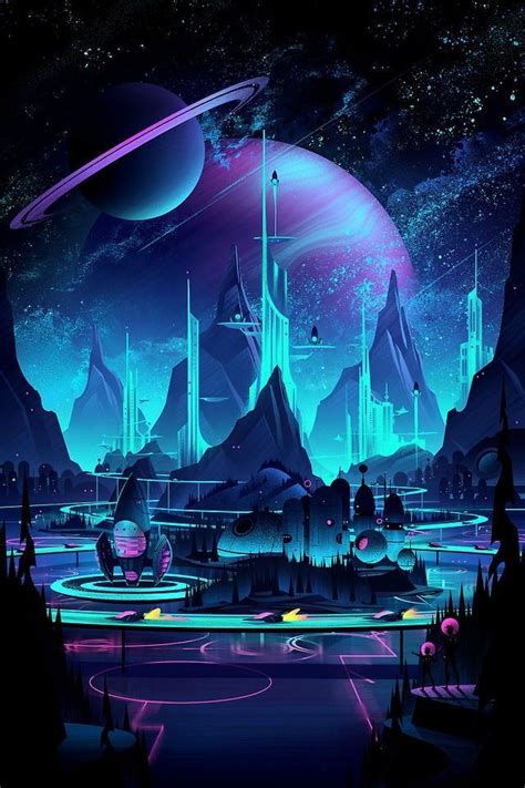 future space | Fantasy landscape, Fantasy art landscapes, Futuristic art