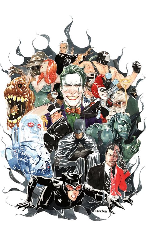 [Artwork] Batman and his rogues gallery by Dustin Nguyen. : r/DCcomics