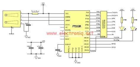 USB to Serial RS232 adapter schematic circuit