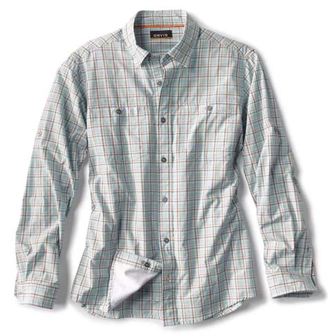 Orvis Plaid Escape Long Sleeve Shirt - Skyline - TackleDirect