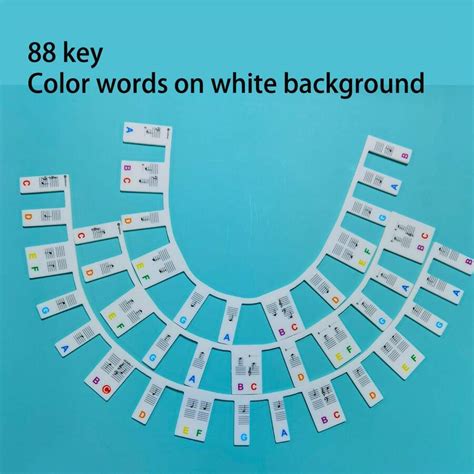 Silicone Piano Stickers For Beginners, Piano Learning Aid, 88 Keys, Removable, Keyboard Music ...