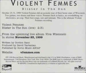 Violent Femmes - Blister In The Sun (1999, CD) | Discogs