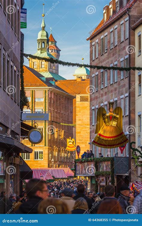 Entrance To Christmas Market -Christkind Angel-symbol Nuremberg-Germany Editorial Image - Image ...