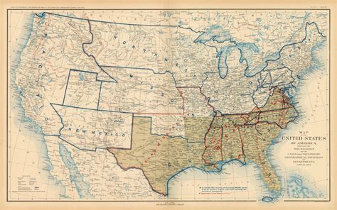 American Civil War States Map