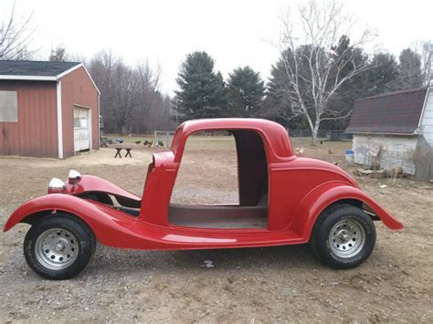 1934 Ford 3 window coupe fiberglass Kit car all parts including engine ...