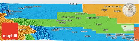 Political Panoramic Map of Pondera County