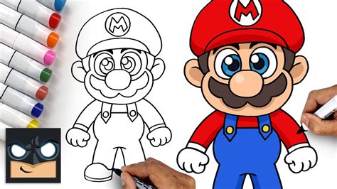 How To Draw Super Mario - YouTube