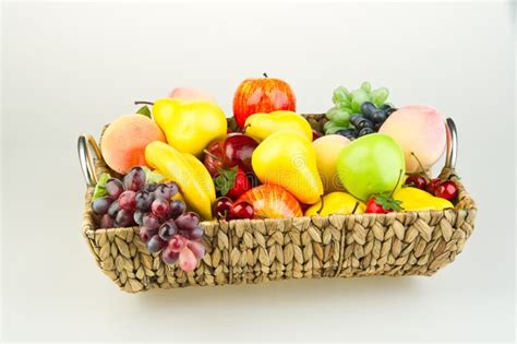 Basket of fresh fruit stock photo. Image of fruit, isolated - 18965070