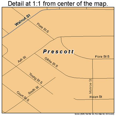 Prescott Wisconsin Street Map 5565375