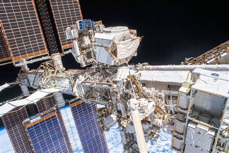 ESA - International Space Station seen during spacewalk