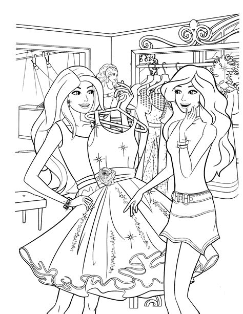 Barbie And Friends Coloring Pages at GetColorings.com | Free printable colorings pages to print ...