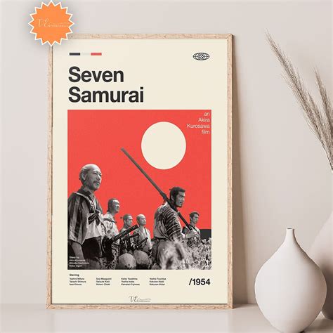 Seven Samurai Movie Poster Seven Samurai Movie Prints Music - Etsy