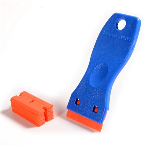 EHDIS Plastic Razor Scraper With 10pcs Razor Blades Ice Scraper Glue ...