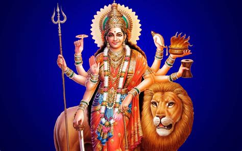 Hindu Goddess Maa Durga Mata HD Sherawali Wallpaper - HinduWallpaper