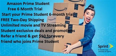 Amazon Prime Student Free 6 Month Trial | Student, Amazon prime, College deals