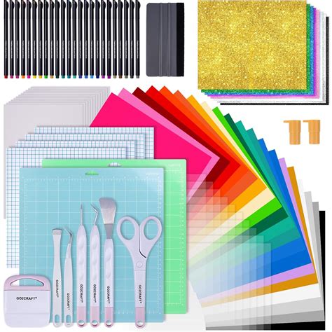 GO2CRAFT Accessories Bundle for Cricut Makers and All Explore Air, 90Pcs Ultimate Tools and ...