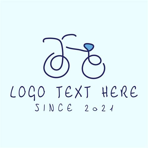 Blue Bicycle Bike Logo | BrandCrowd Logo Maker | BrandCrowd