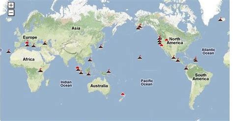 Known volcanoes and supervolcanoes - map | * Cropped image f… | Flickr