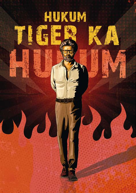 Hukum Tiger Ka Hukum Rajini Poster - Crazy Punch